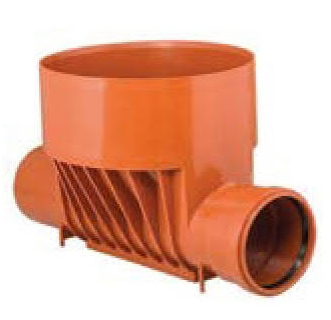 Проходной лоток колодца гофра-ПВХ